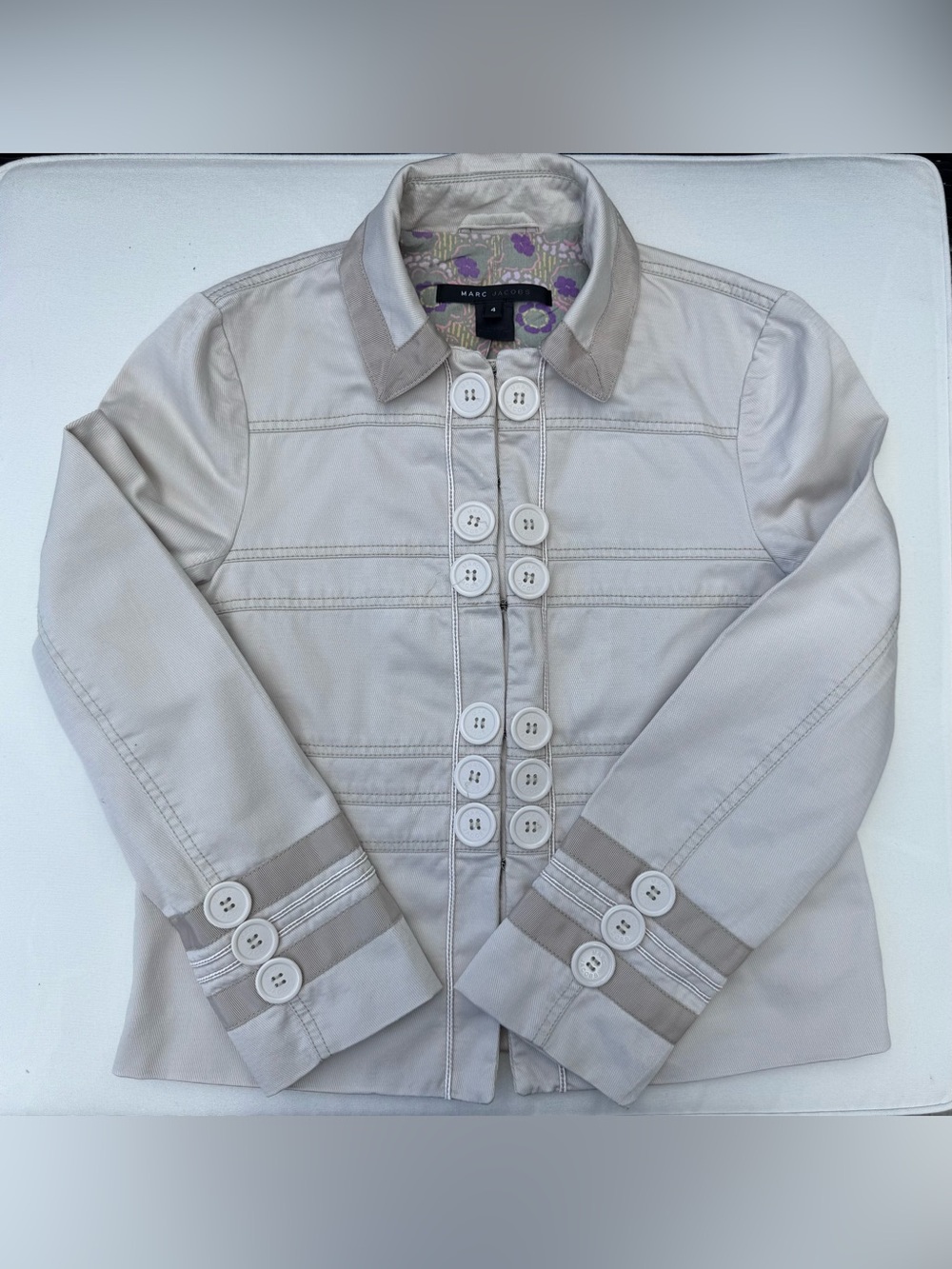 Marc By Marc Jacobs Cream Button-Front Utility Jacket